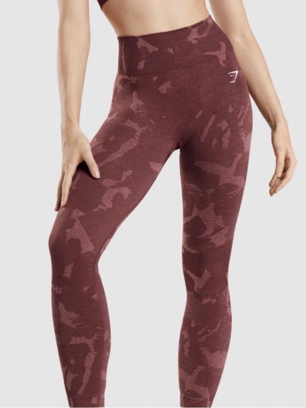 Gymshark Adapt Camo Seamless Leggings - Plum Brown